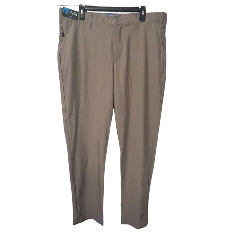 Birdie Bound Golf Pants Men Size 38x32 Khaki Performance Outdoor Straight New